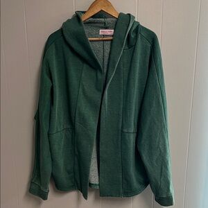 NWOT Discount Divas Lived In Hoodie Jacket Cardigan L/XL Green Super Comfy!